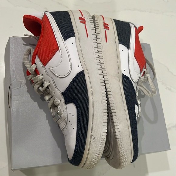 Nike Air Force 1 LV8 KSA (GS) 5 youth kids 6.5 Women Red | White | Blue Navy HTF - Picture 5 of 14